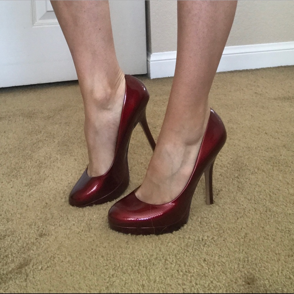 Joan & David Red Patent Leather Pumps